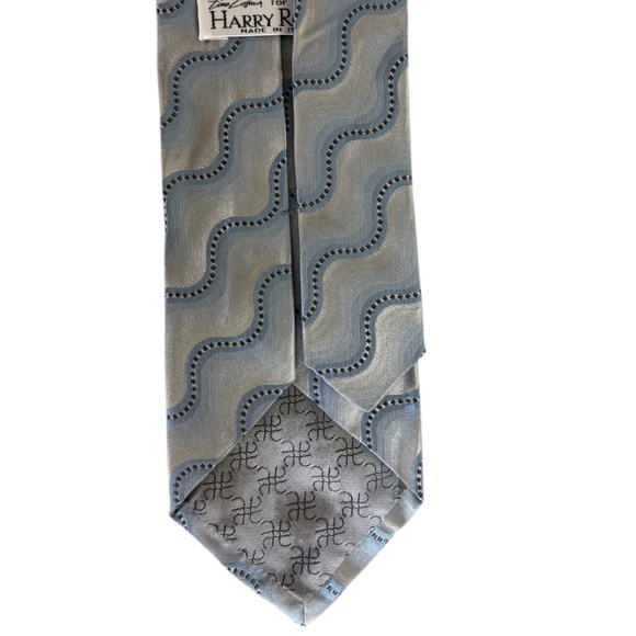 Harry Rosen Blue Silk Tie - Picture 6 of 7